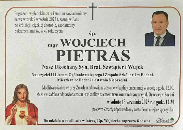 nekrolog Wojciech Pietras