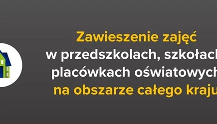 Zawieszenie zajęć w przedszkolach, szkołach, placówkach oświaty na obszarze całego kraju