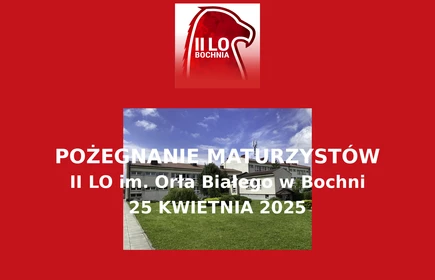plakat z informacją o pożegnaniu maturzystów