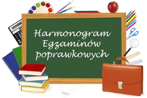 harmonogram egzaminów poprawkowych - plakat