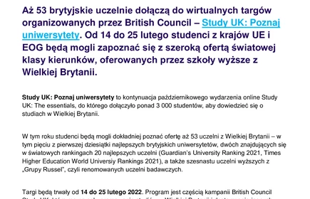 studia w Wielkiej Brytanii - 