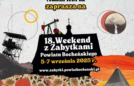 plakat weekend powiatu bocheńskiego z zabytkami