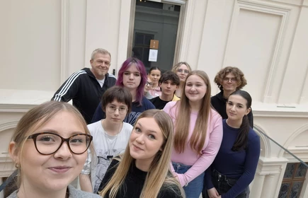 uczniowie w Muzeum Czartoryskich w Krakowie