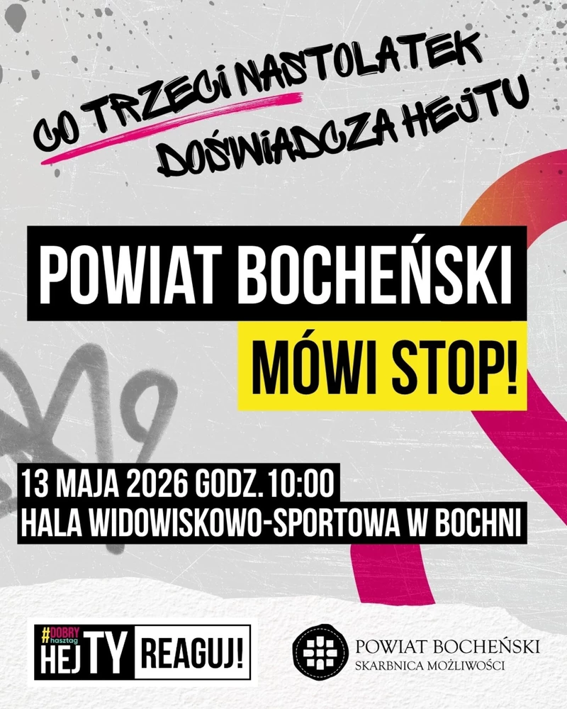 plakat Hejt powiat bocheński mówi stop